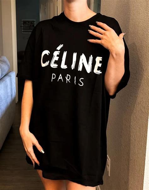 celine grey tshirt|dhgate Celine shirt.